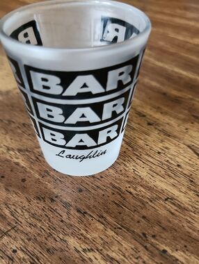 Laughlin Black & White Bar Shot Glass